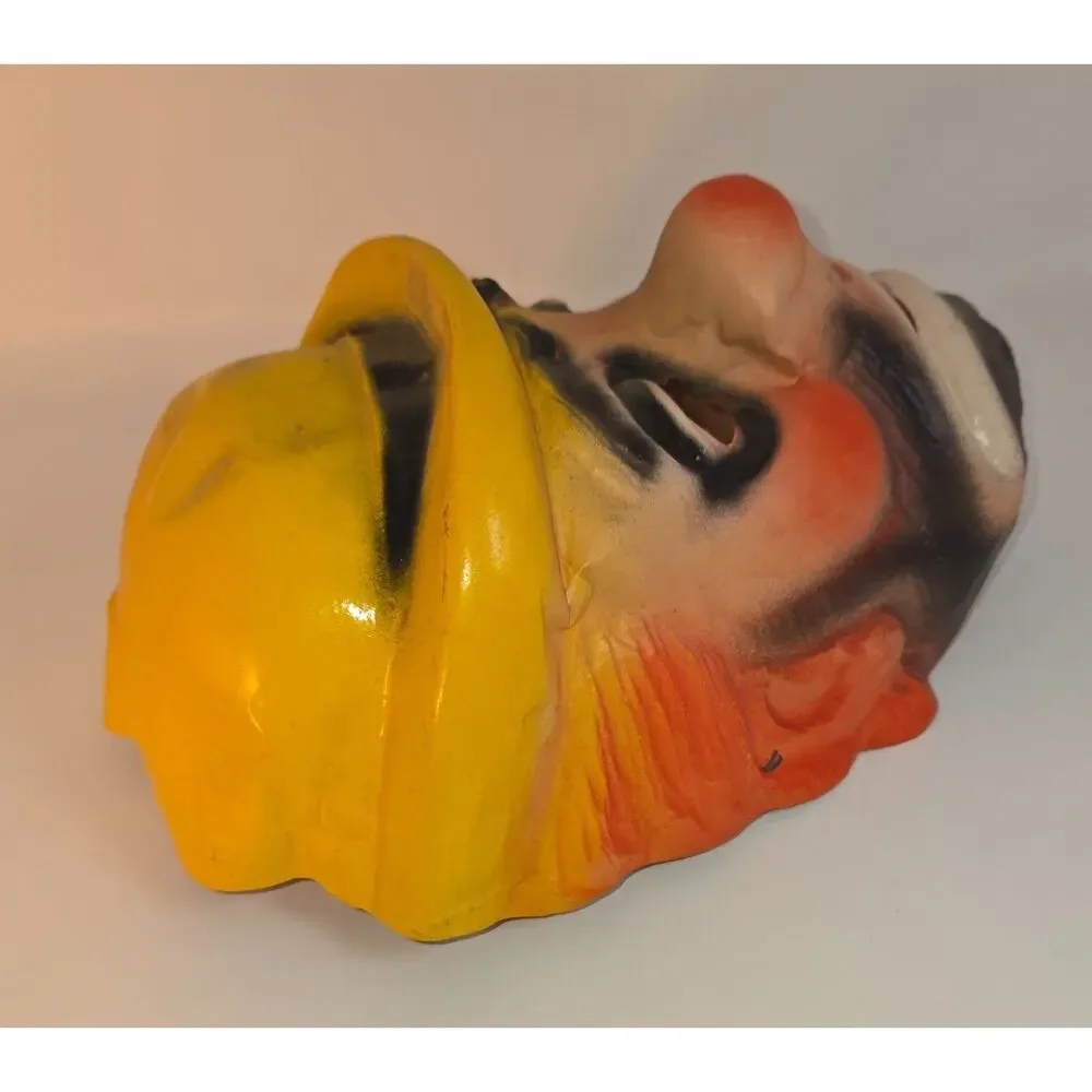 Vintage Ben Cooper Clown Hobo Black Light Reactive 1960s Halloween Mask